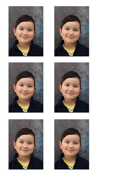 6 Portraits Photo Format identité 10x15 cm